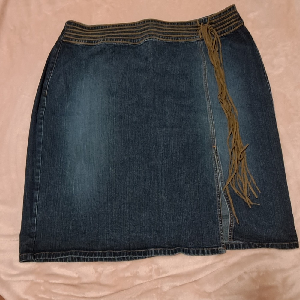 Denim plus size shirt